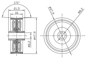 nylon roller wheel Th-06