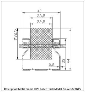 HIPS roller track W-3222NPS