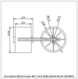 ABS track roller W-3824NPS