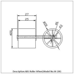 ABS roller wheel W-28G