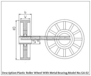 wheel with metal bearing
