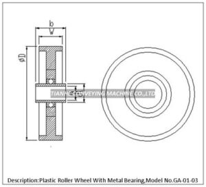 Plastic roller wheel 