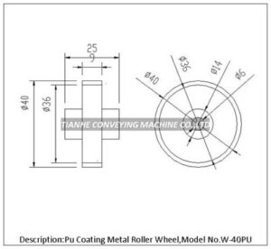 metal track roller W-40PU