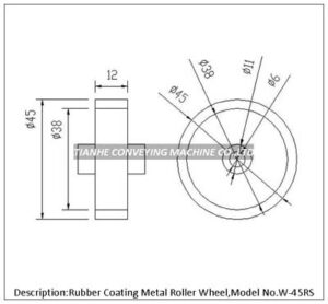 metal conveyor wheel W-45RS