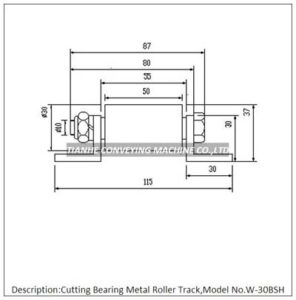 metal roller track W-30BSH