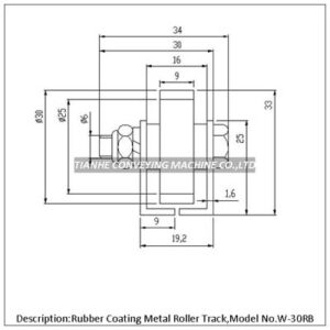 metal roller track W-30RB