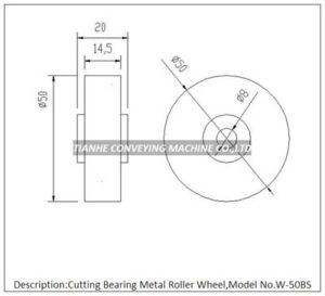 metal skate wheel W-50BS