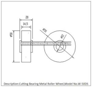 metal roller wheel W-50DS