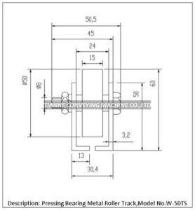 metal roller rail W-50TS