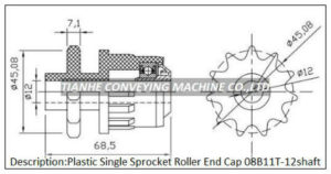 Single Sprocket Plastic Cap